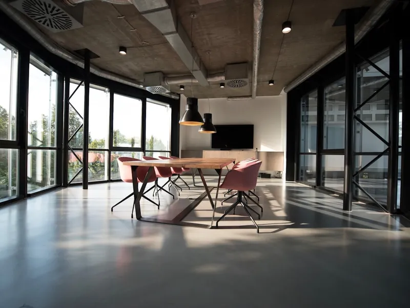 Modern office workspace at Iron & Oak headquarters
